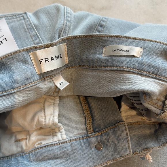 NWT FRAME LE PALAZZO HIGH RISE WIDE LEG . 27 - Picture 5 of 9